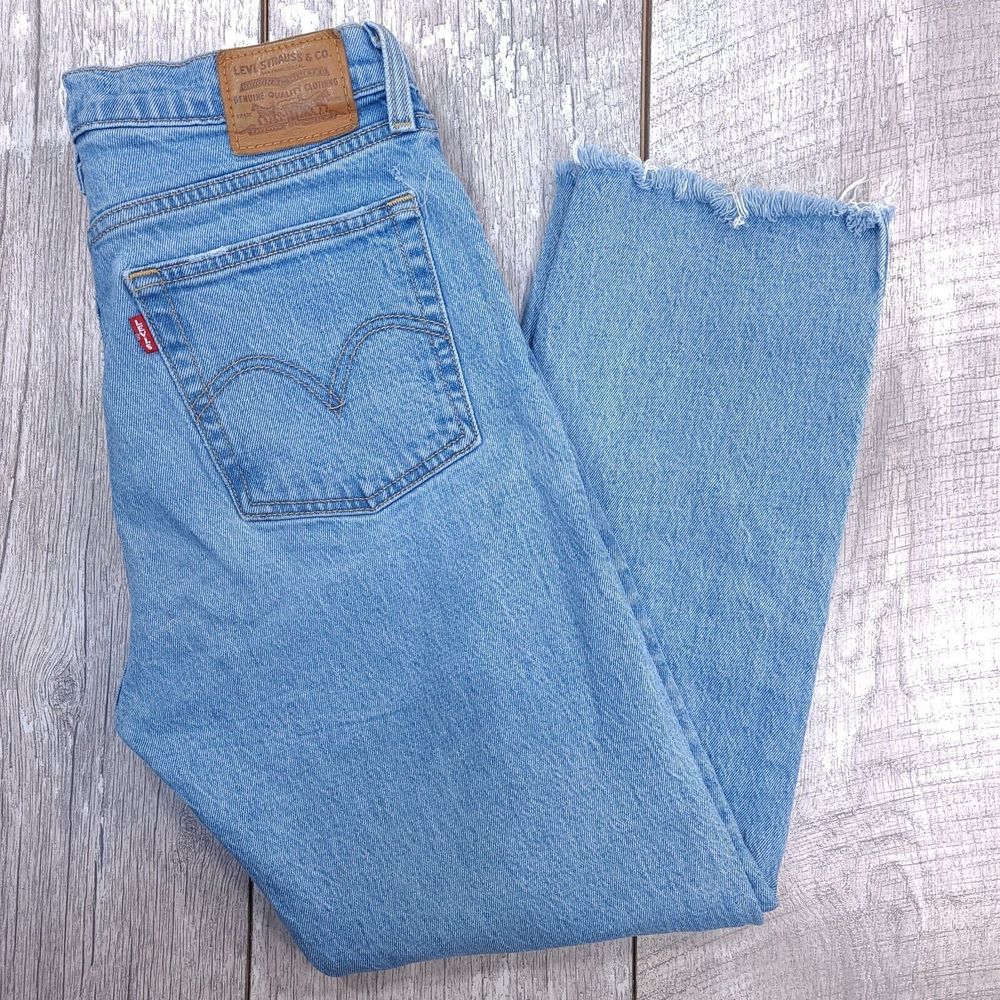 Levis Premium Jeans Womens 27 Wedgie Straight Ankle Blue Denim High Rise Pants